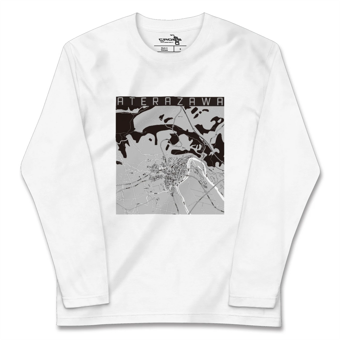 【左沢(山形県)】地図柄ロングスリーブTシャツ