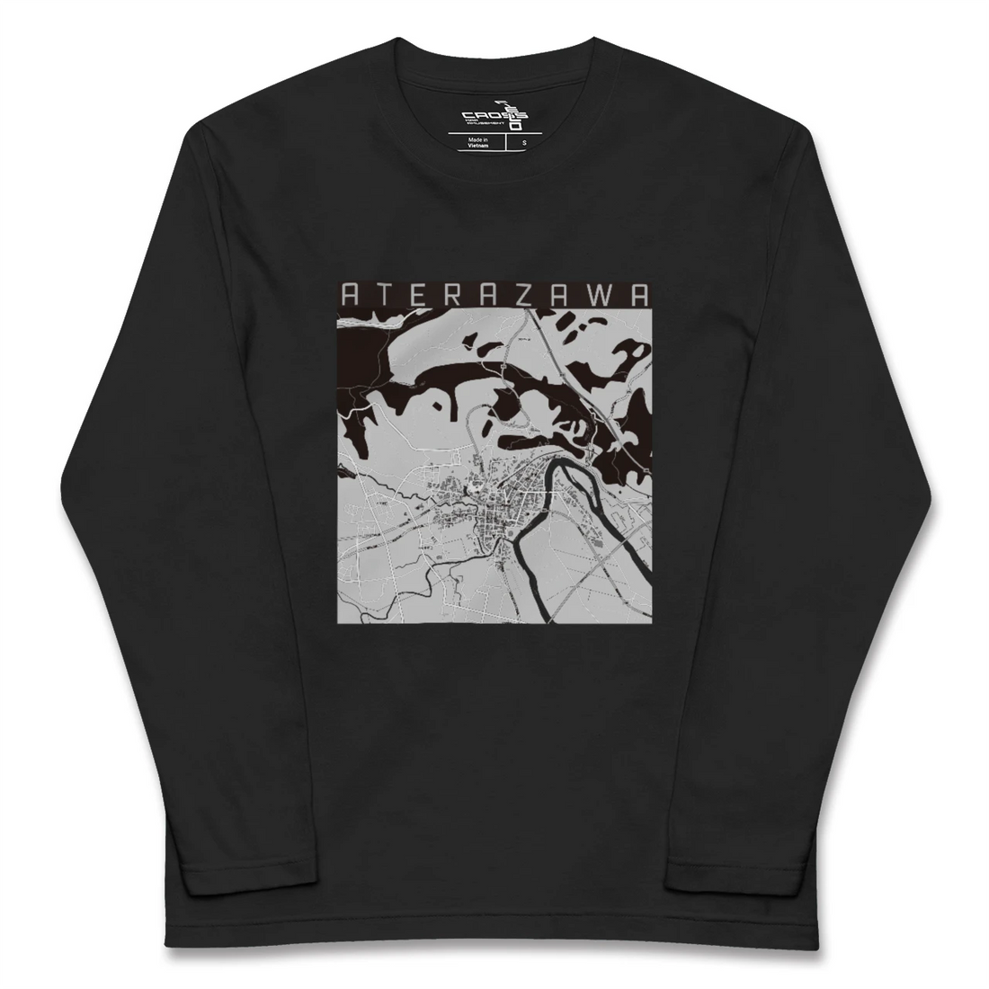 【左沢(山形県)】地図柄ロングスリーブTシャツ