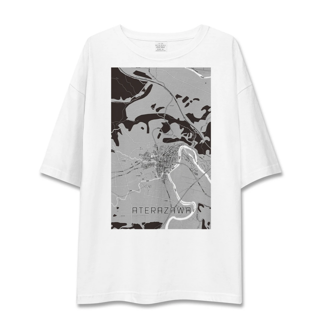 【左沢(山形県)】地図柄ビッグシルエットTシャツ