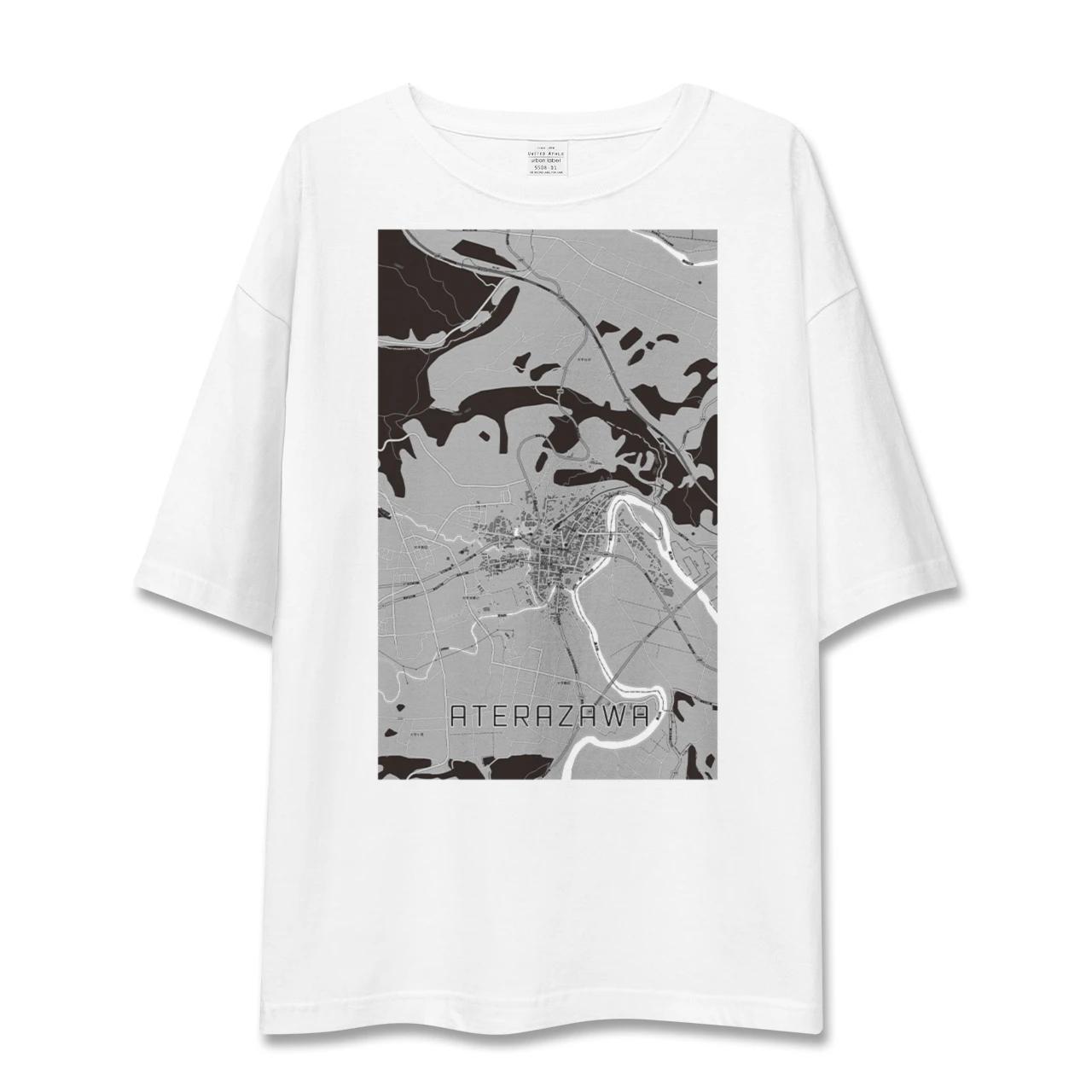【左沢(山形県)】地図柄ビッグシルエットTシャツ