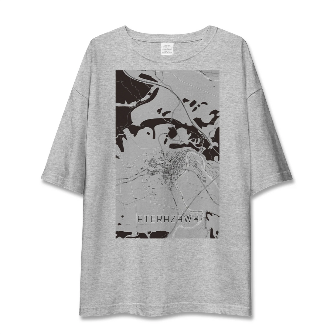 【左沢(山形県)】地図柄ビッグシルエットTシャツ