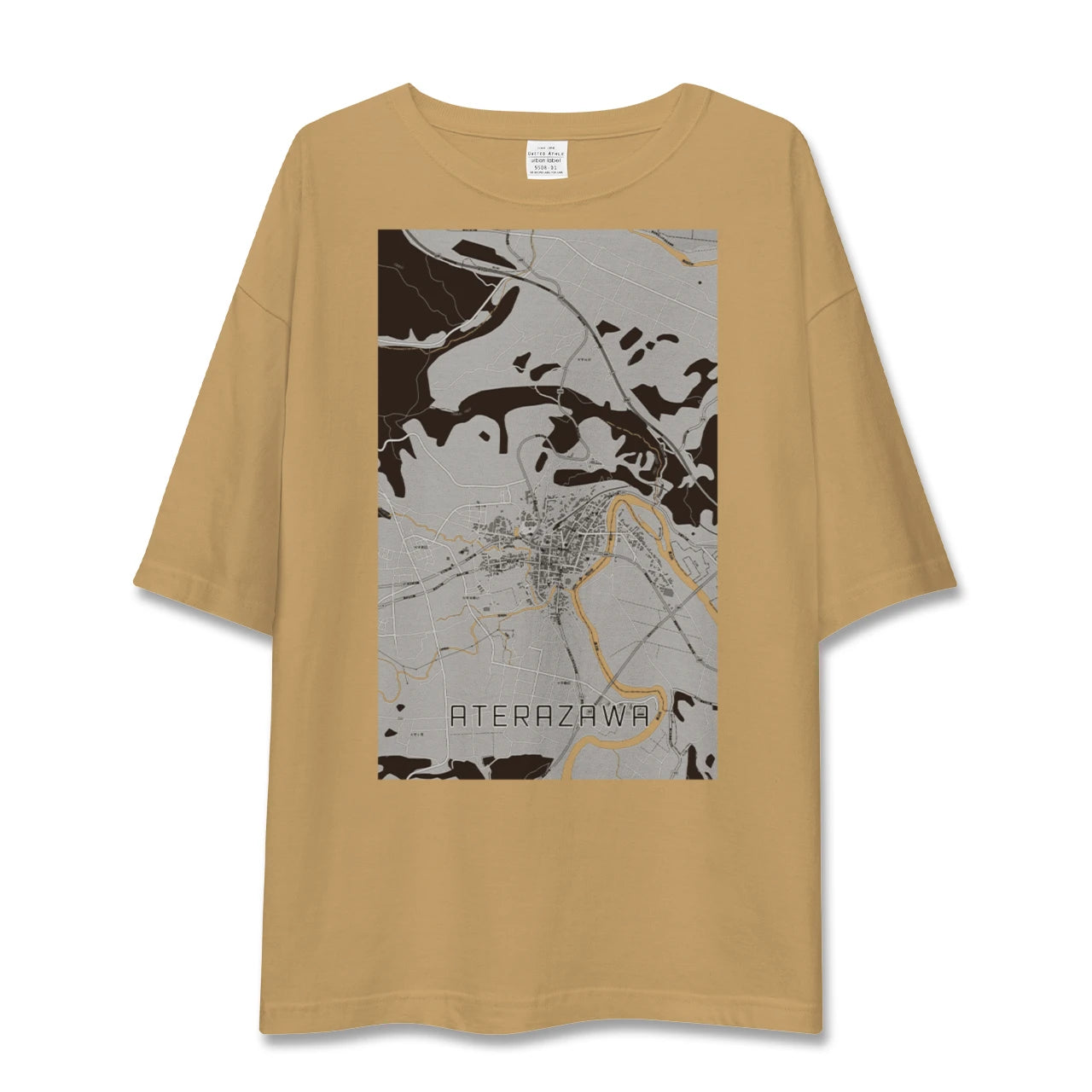 【左沢(山形県)】地図柄ビッグシルエットTシャツ