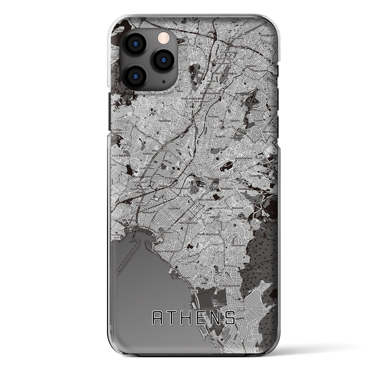 【アテネ(ギリシャ)】地図柄iPhoneケース(クリアタイプ)