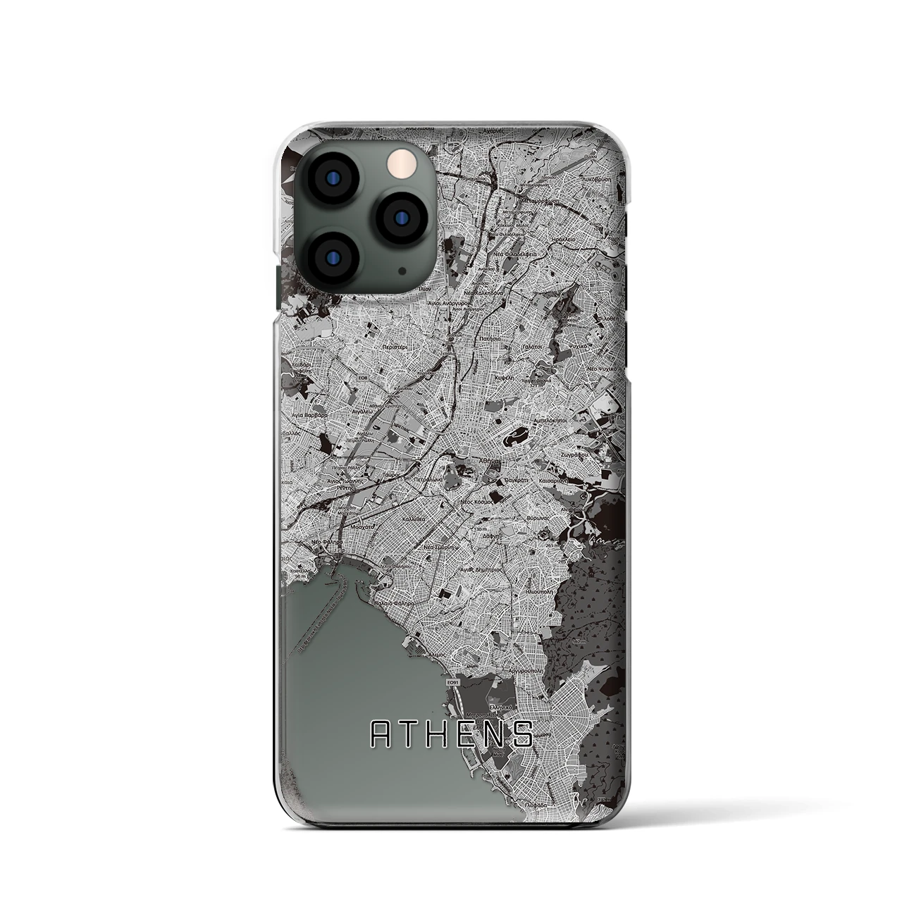 【アテネ(ギリシャ)】地図柄iPhoneケース(クリアタイプ)