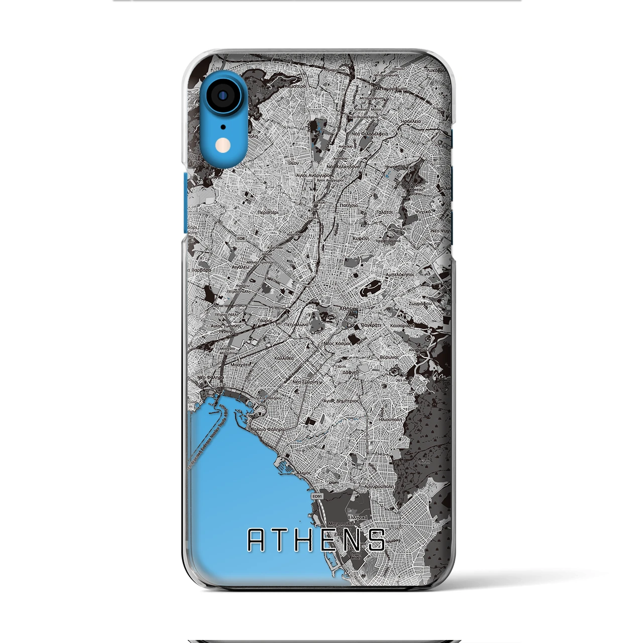 【アテネ(ギリシャ)】地図柄iPhoneケース(クリアタイプ)