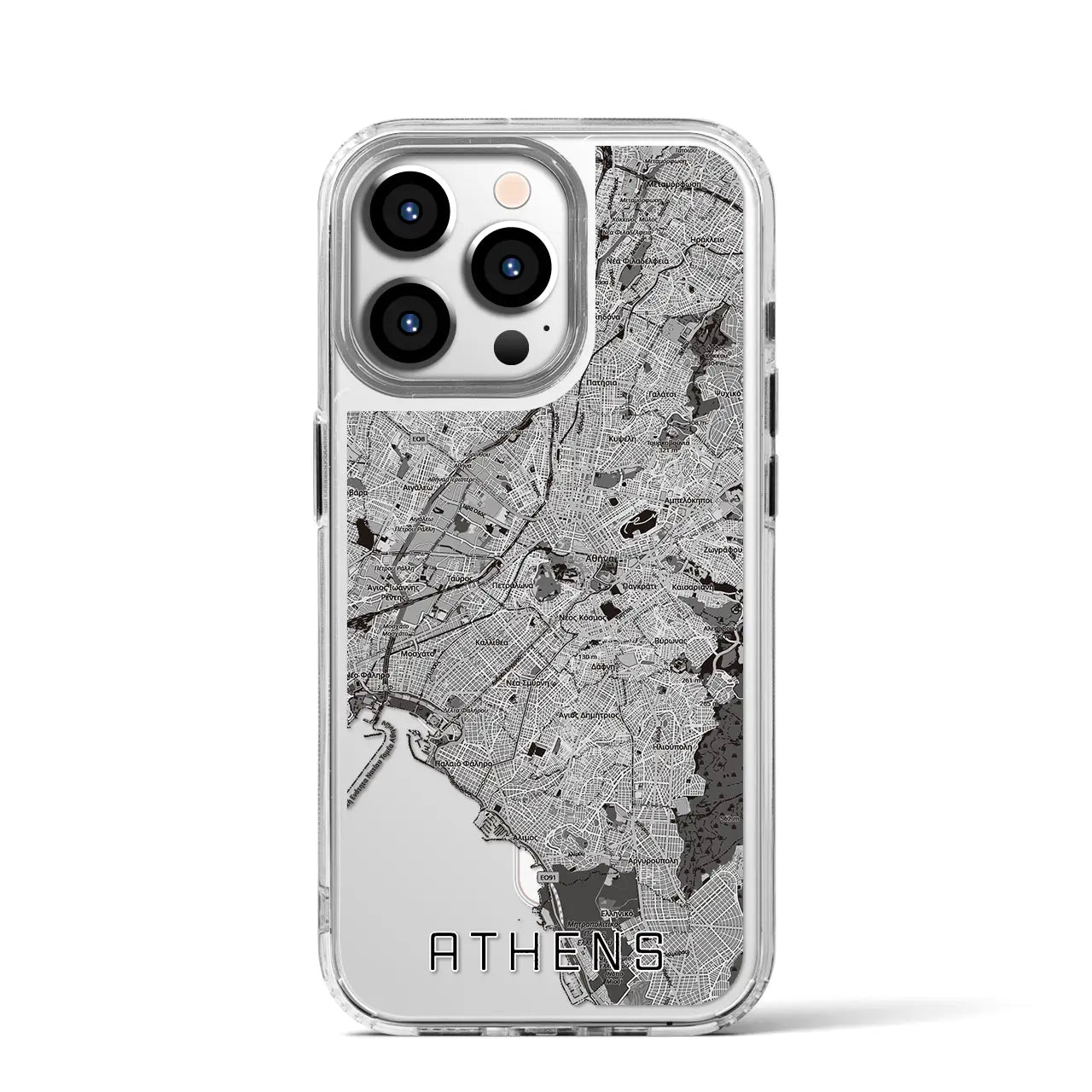 【アテネ(ギリシャ)】地図柄iPhoneケース(MagSafeタイプ)