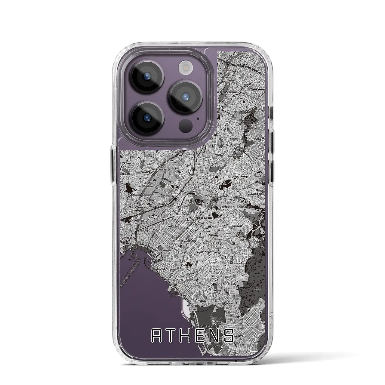 【アテネ(ギリシャ)】地図柄iPhoneケース(MagSafeタイプ)