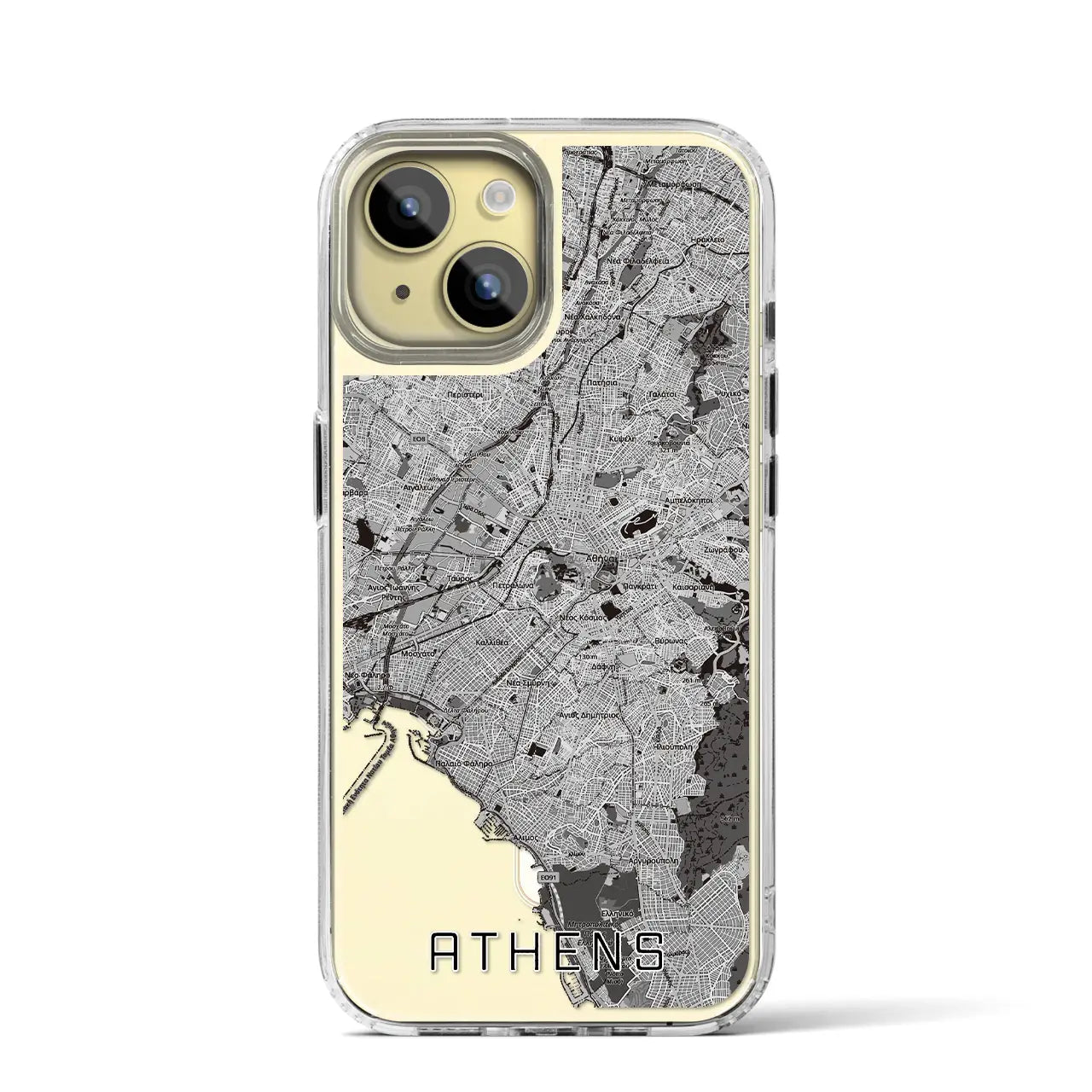 【アテネ(ギリシャ)】地図柄iPhoneケース(MagSafeタイプ)