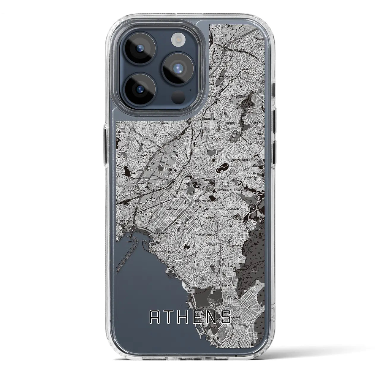 【アテネ(ギリシャ)】地図柄iPhoneケース(MagSafeタイプ)