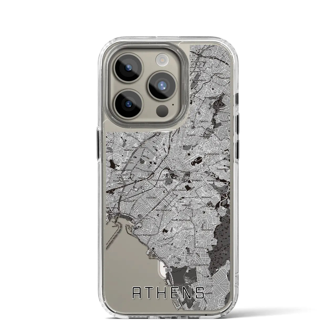 【アテネ(ギリシャ)】地図柄iPhoneケース(MagSafeタイプ)