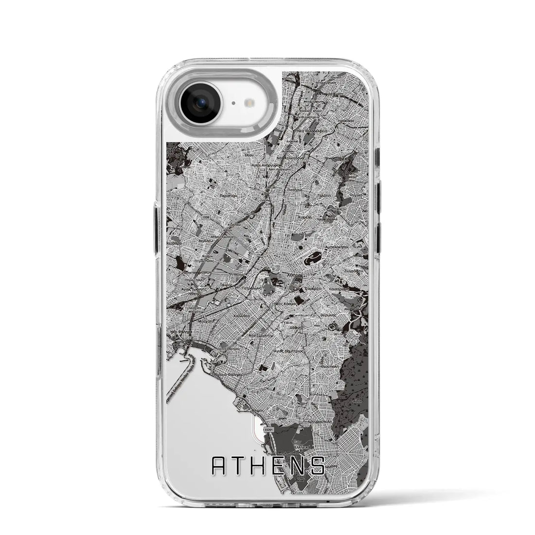 【アテネ(ギリシャ)】地図柄iPhoneケース(MagSafeタイプ)