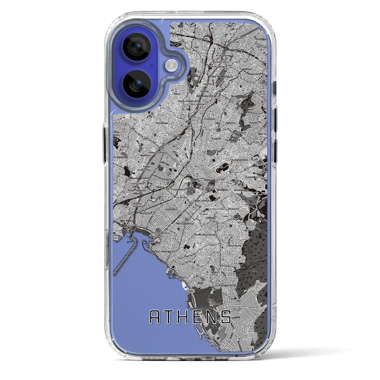 【アテネ(ギリシャ)】地図柄iPhoneケース(MagSafeタイプ)