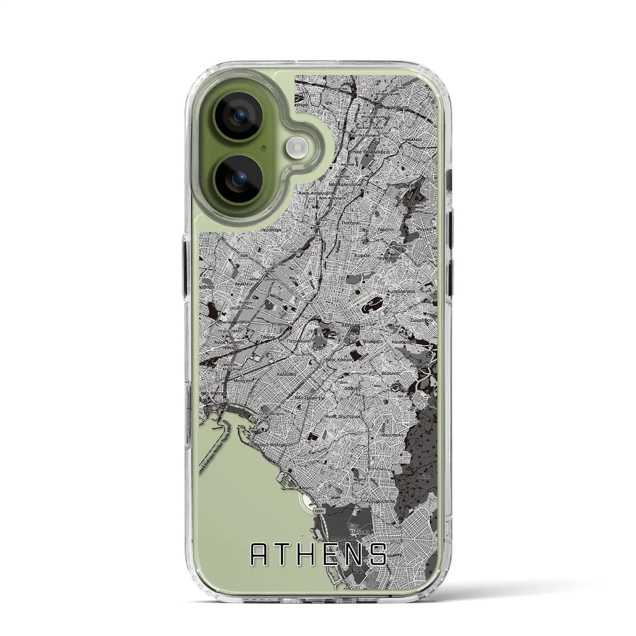 【アテネ(ギリシャ)】地図柄iPhoneケース(MagSafeタイプ)