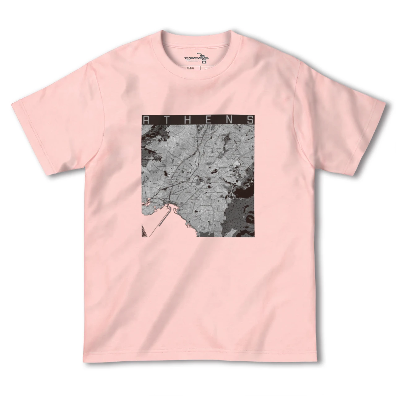 【アテネ(ギリシャ)】地図柄ヘビーウェイトTシャツ