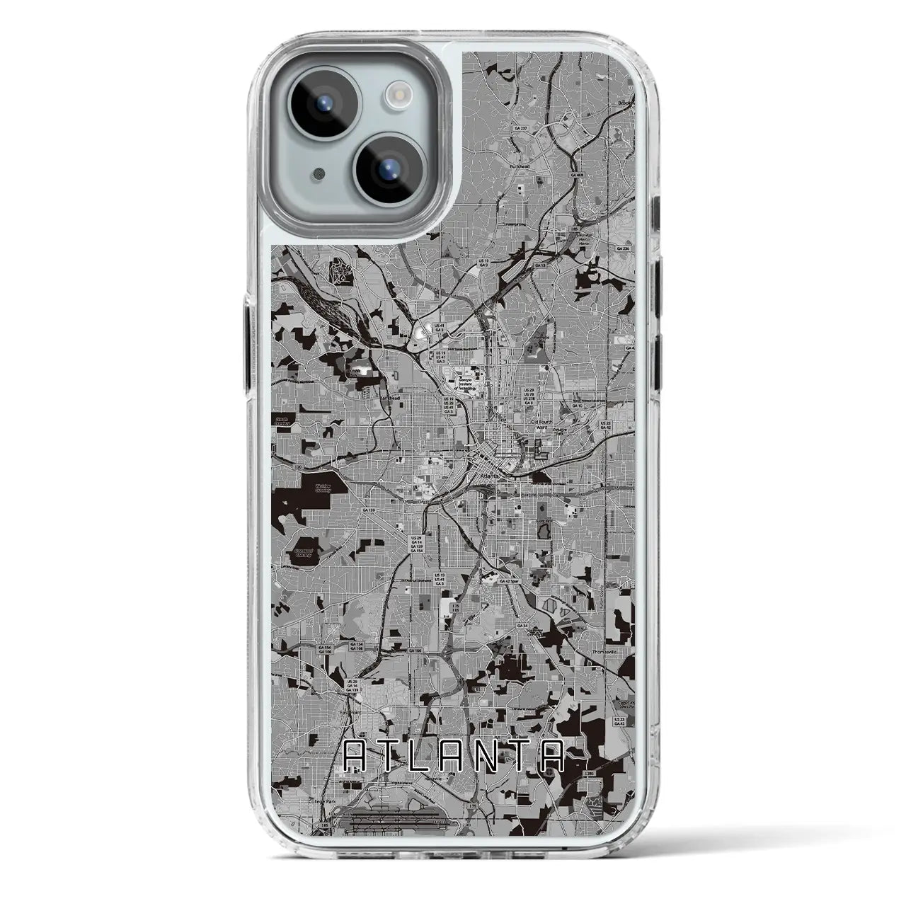 【アトランタ(アメリカ)】地図柄iPhoneケース(MagSafeタイプ)