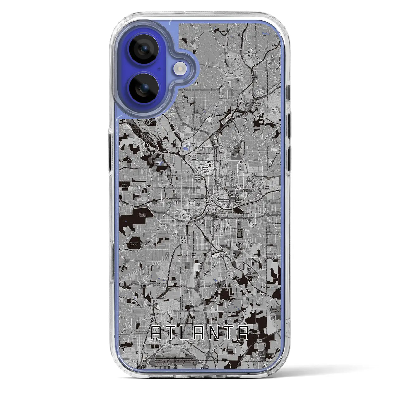 【アトランタ(アメリカ)】地図柄iPhoneケース(MagSafeタイプ)