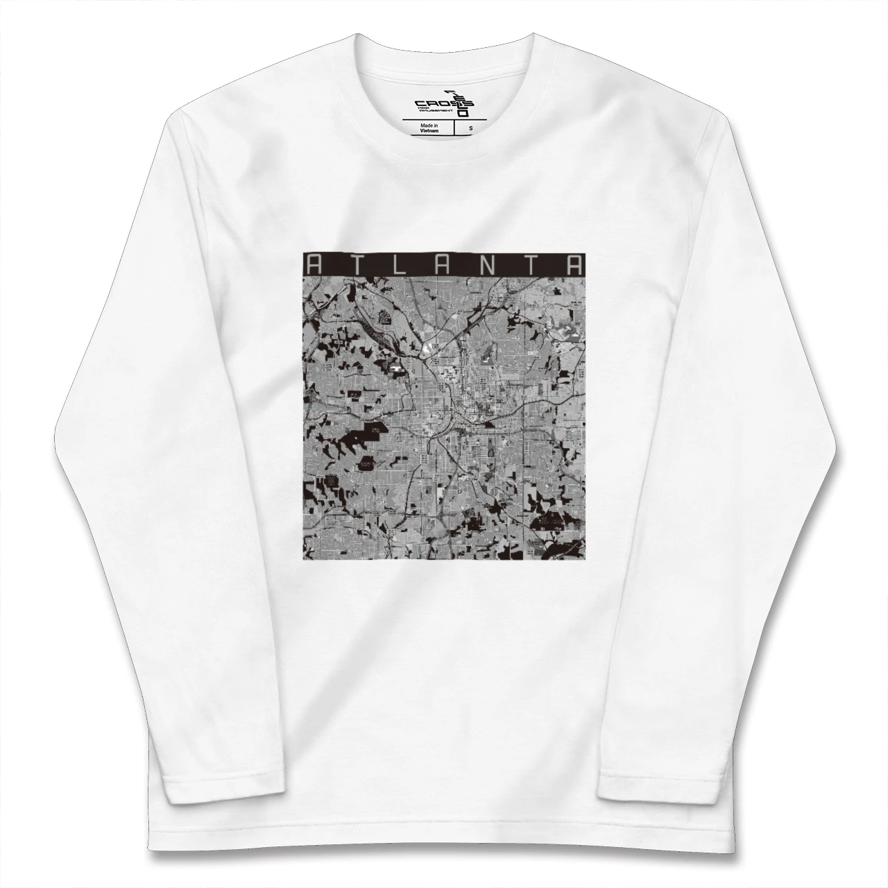 【アトランタ(アメリカ)】地図柄ロングスリーブTシャツ