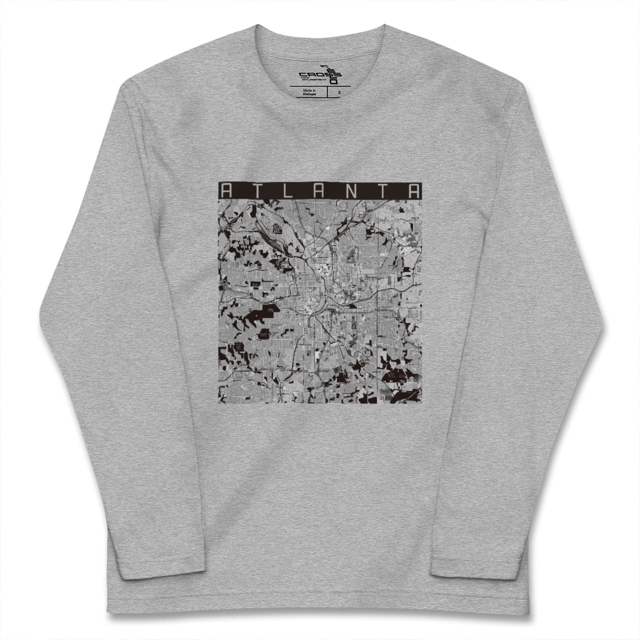 【アトランタ(アメリカ)】地図柄ロングスリーブTシャツ