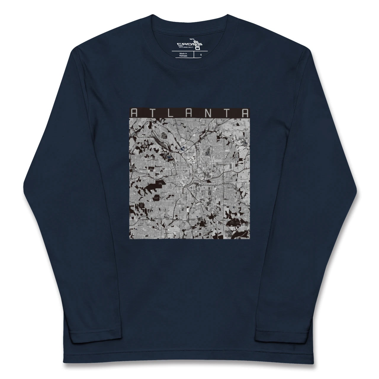 【アトランタ(アメリカ)】地図柄ロングスリーブTシャツ