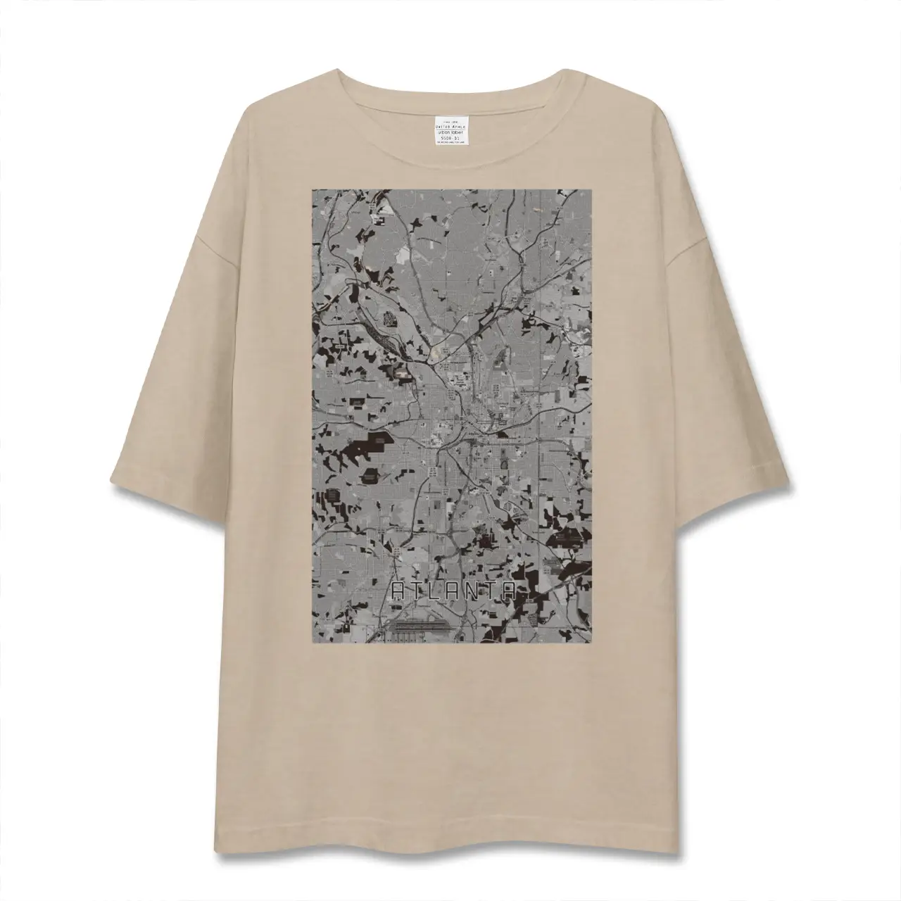【アトランタ(アメリカ)】地図柄ビッグシルエットTシャツ