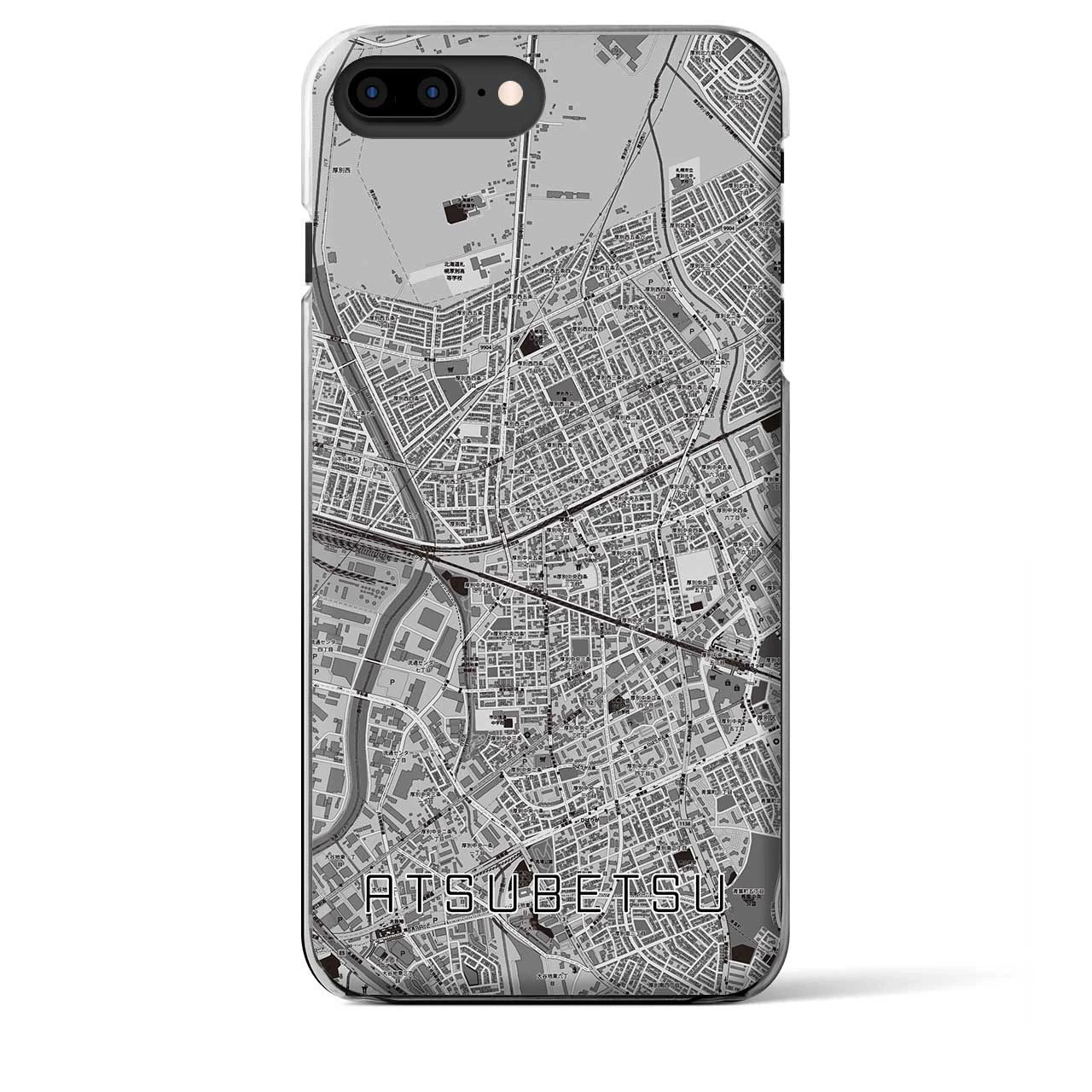 【厚別(北海道)】地図柄iPhoneケース(クリアタイプ)