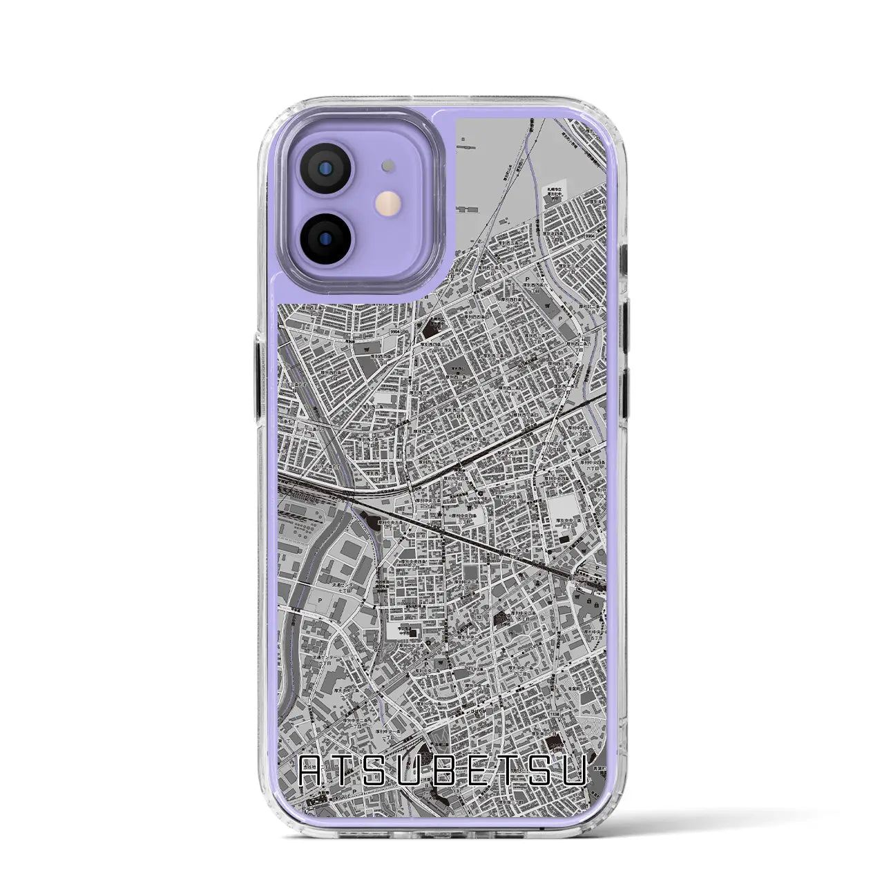 【厚別(北海道)】地図柄iPhoneケース(MagSafeタイプ)