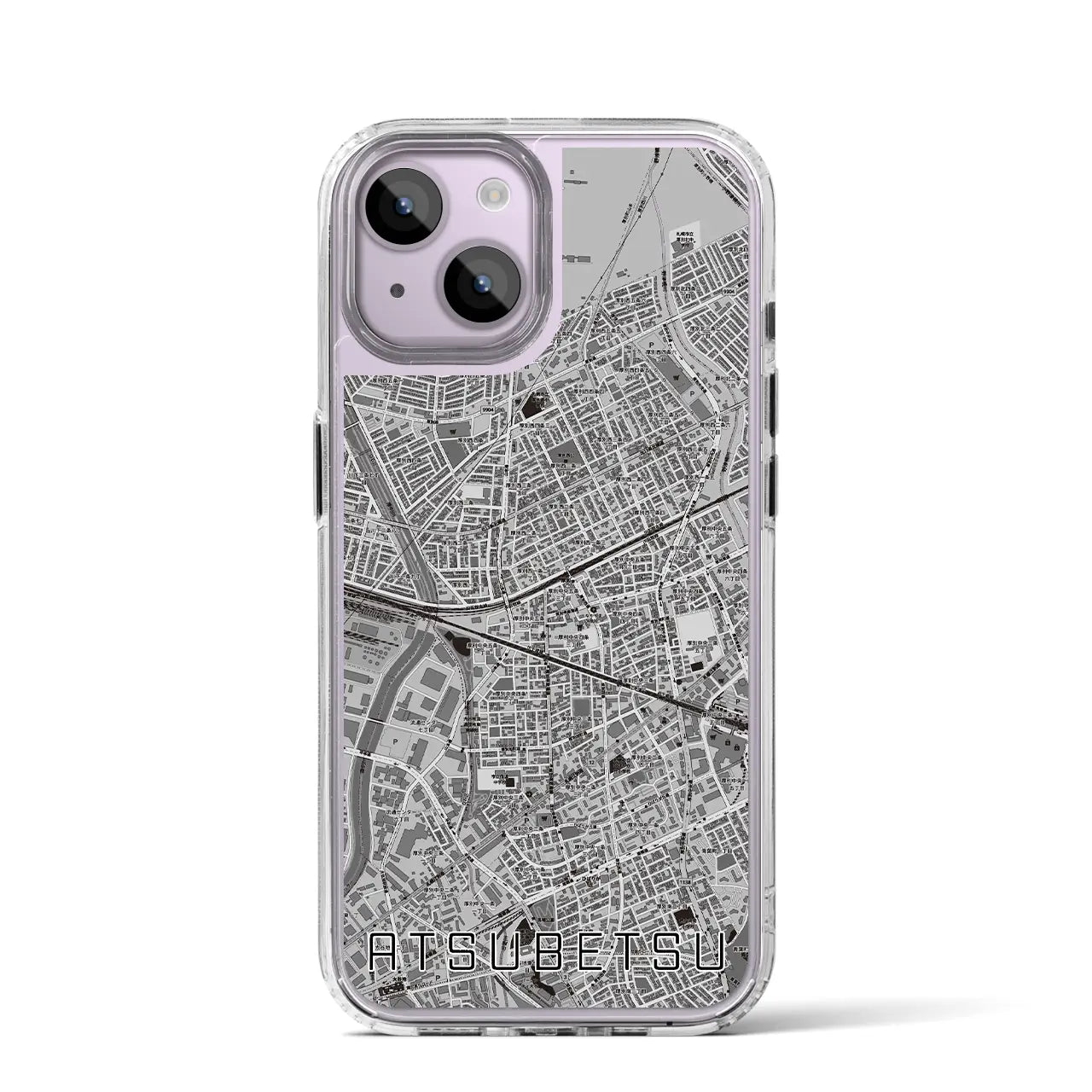 【厚別(北海道)】地図柄iPhoneケース(MagSafeタイプ)