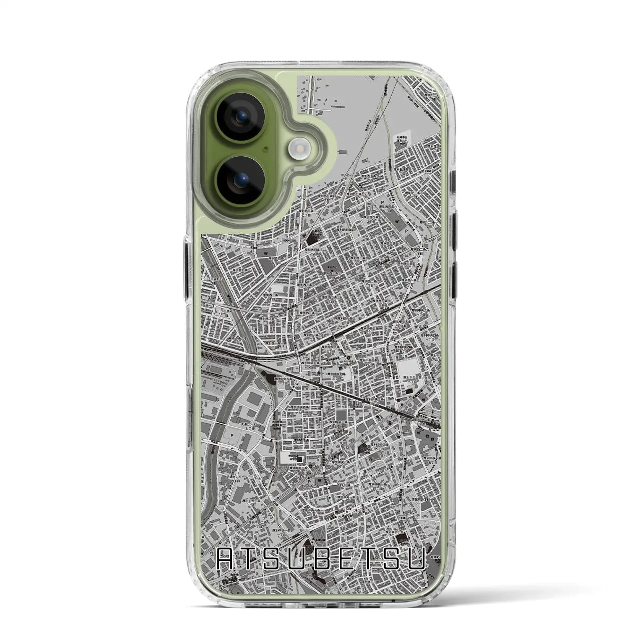 【厚別(北海道)】地図柄iPhoneケース(MagSafeタイプ)