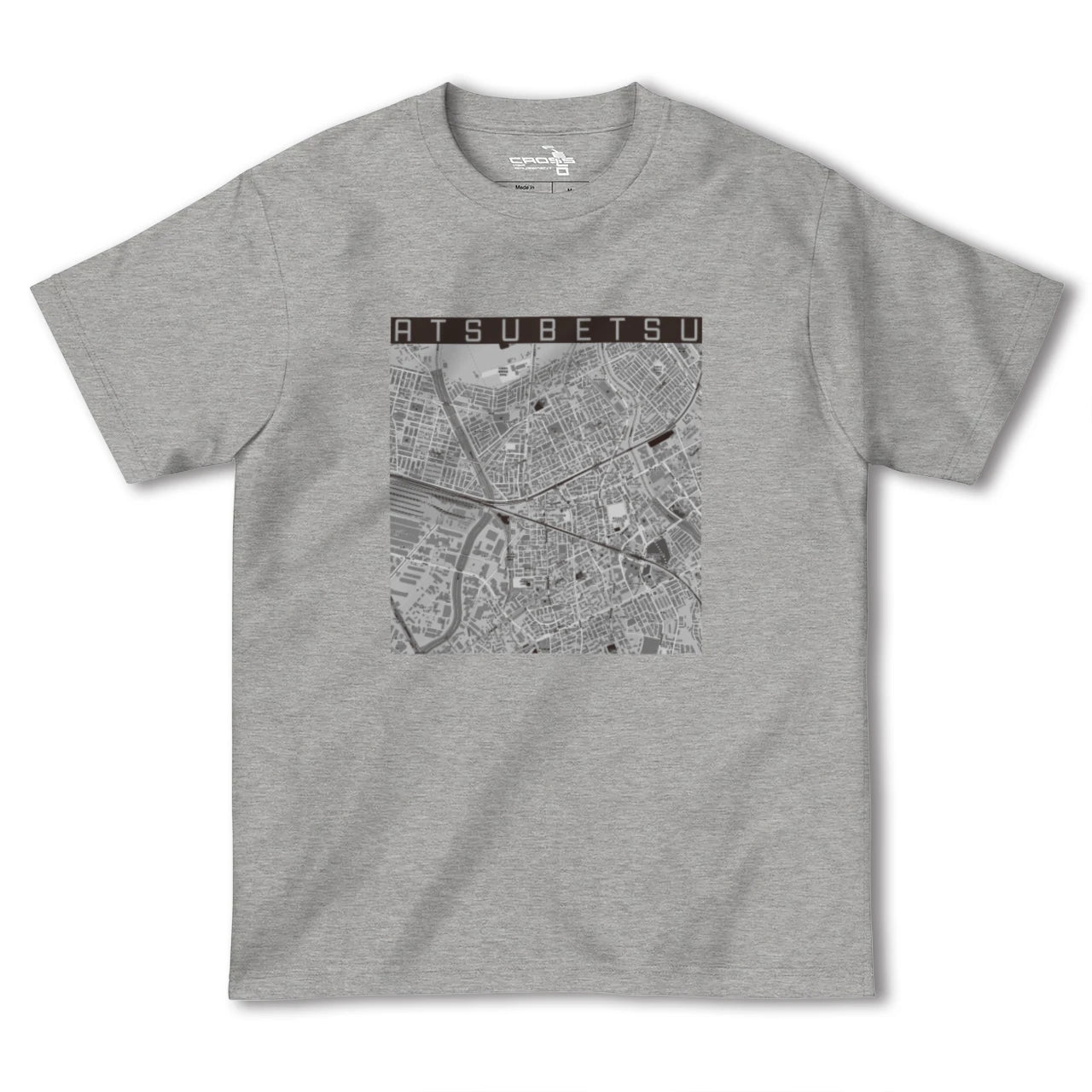 【厚別(北海道)】地図柄ヘビーウェイトTシャツ