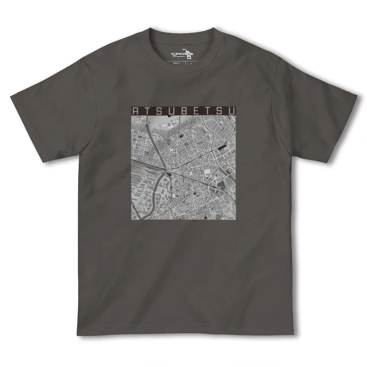 【厚別(北海道)】地図柄ヘビーウェイトTシャツ