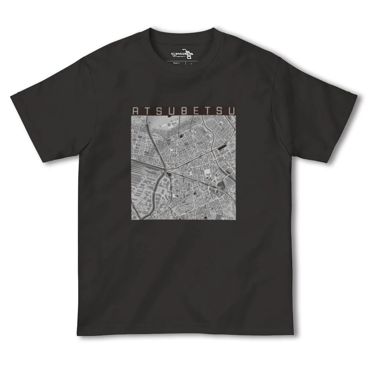 【厚別(北海道)】地図柄ヘビーウェイトTシャツ