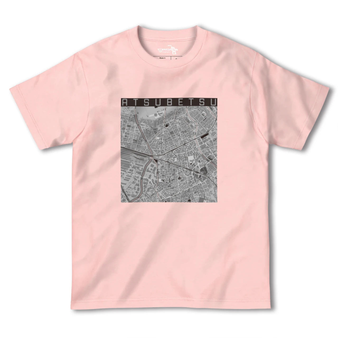 【厚別(北海道)】地図柄ヘビーウェイトTシャツ