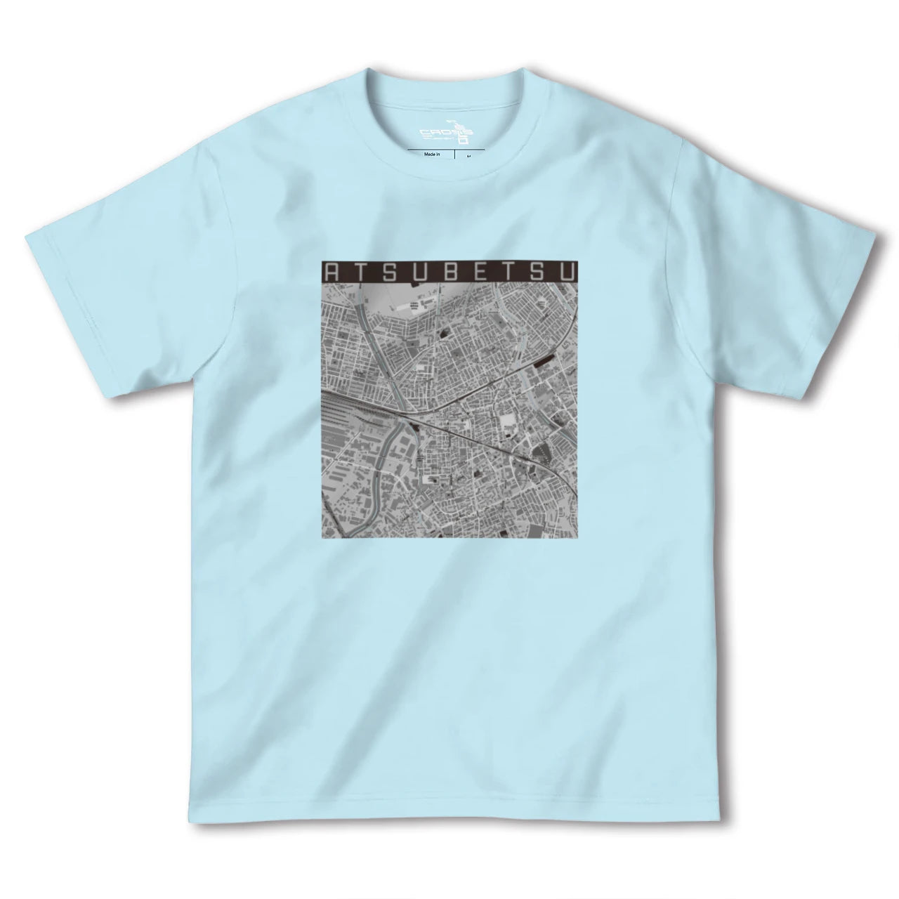 【厚別(北海道)】地図柄ヘビーウェイトTシャツ