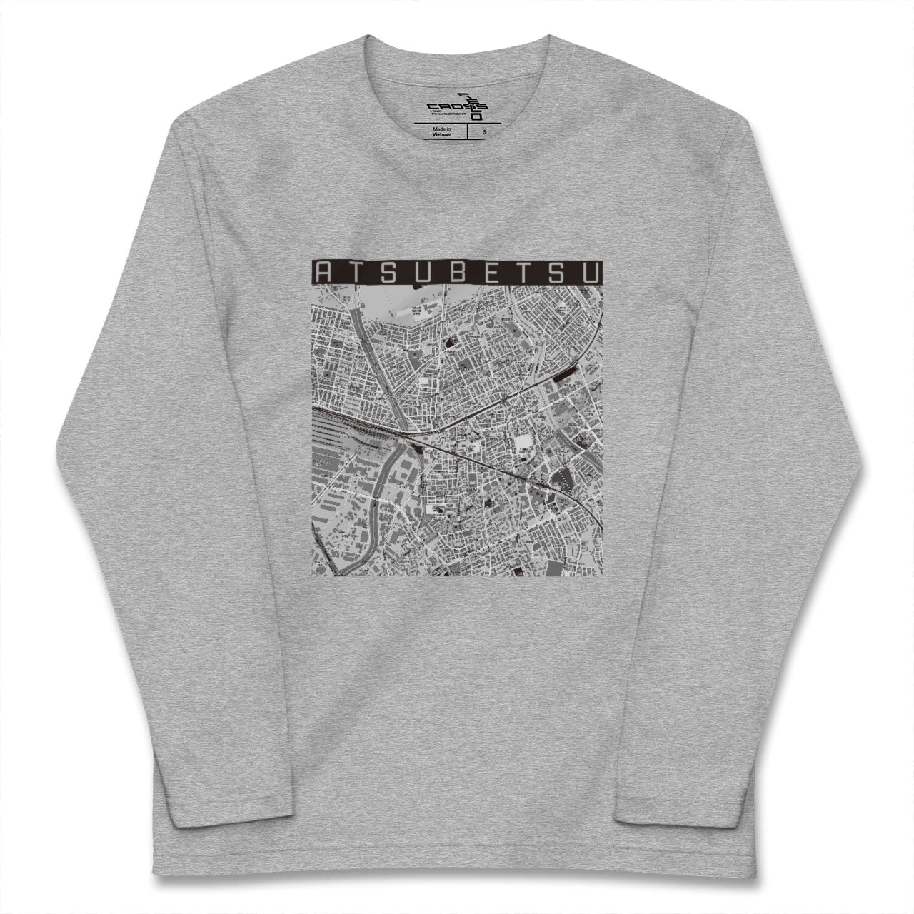 【厚別(北海道)】地図柄ロングスリーブTシャツ