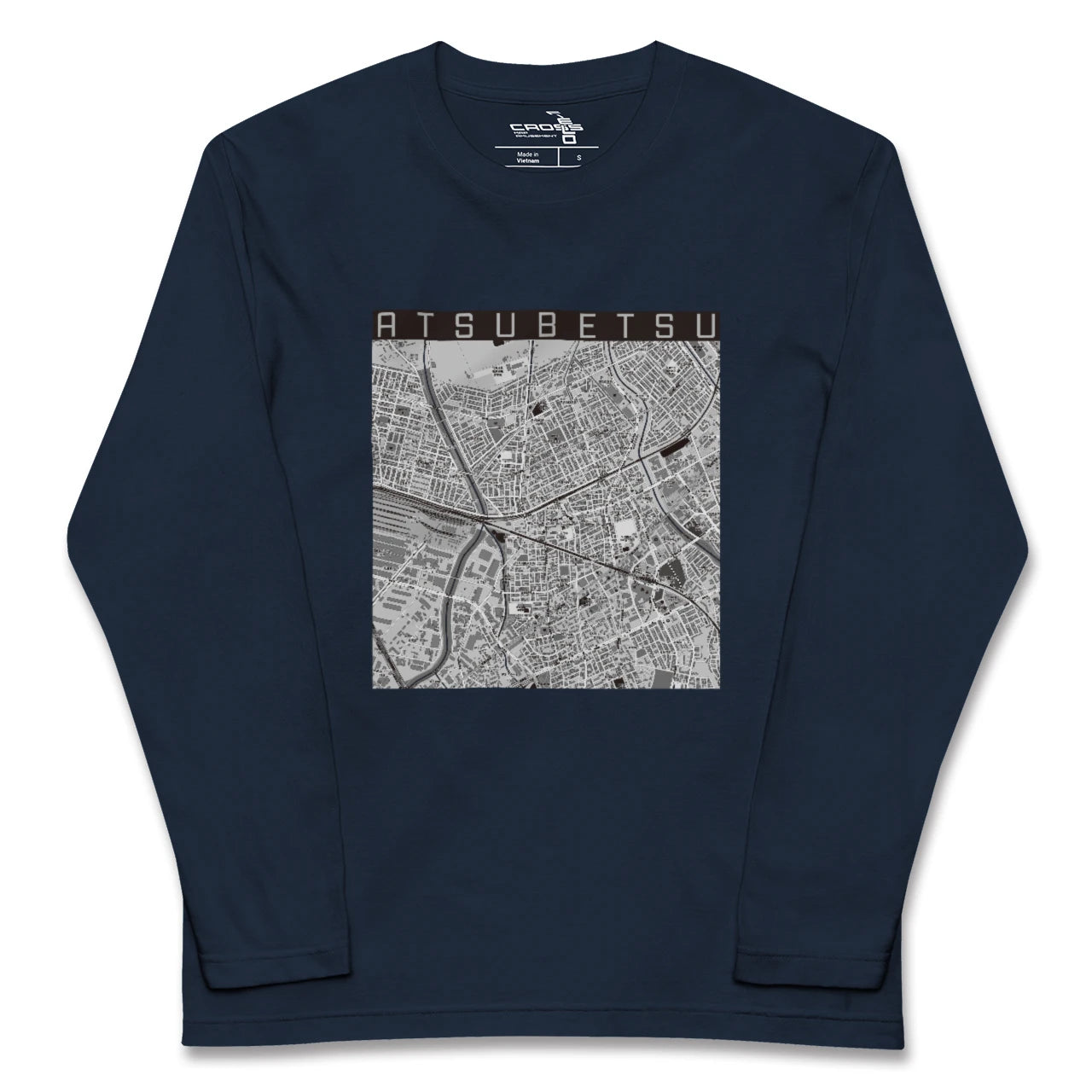 【厚別(北海道)】地図柄ロングスリーブTシャツ