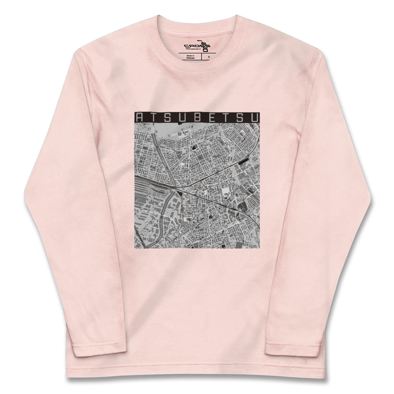 【厚別(北海道)】地図柄ロングスリーブTシャツ