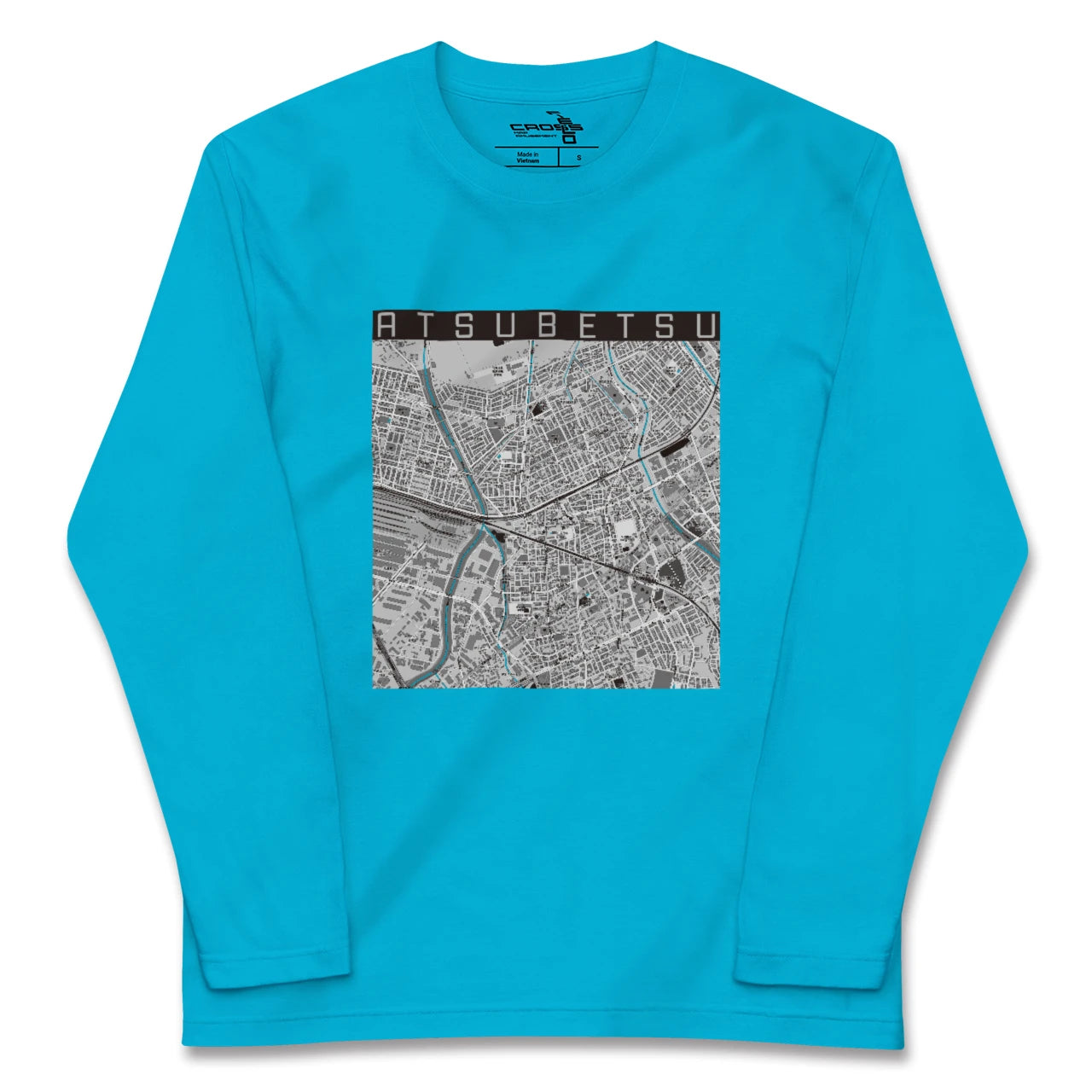 【厚別(北海道)】地図柄ロングスリーブTシャツ