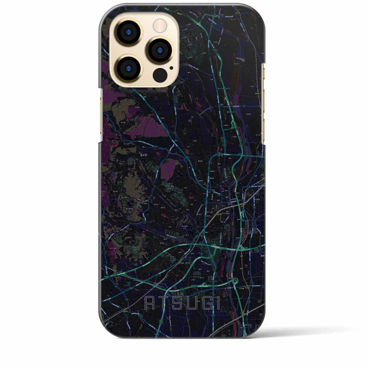 【厚木(神奈川県)】地図柄iPhoneケース(バックカバータイプ)