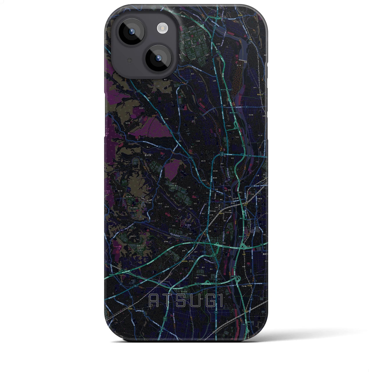 【厚木(神奈川県)】地図柄iPhoneケース(バックカバータイプ)