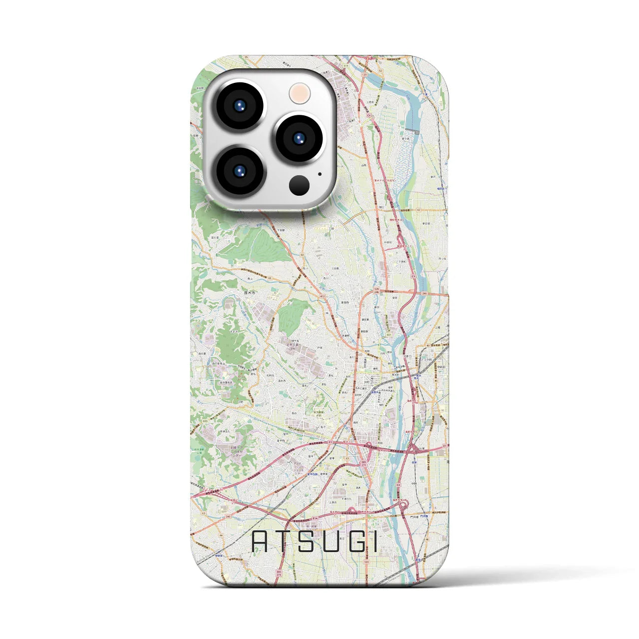 【厚木(神奈川県)】地図柄iPhoneケース(バックカバータイプ)