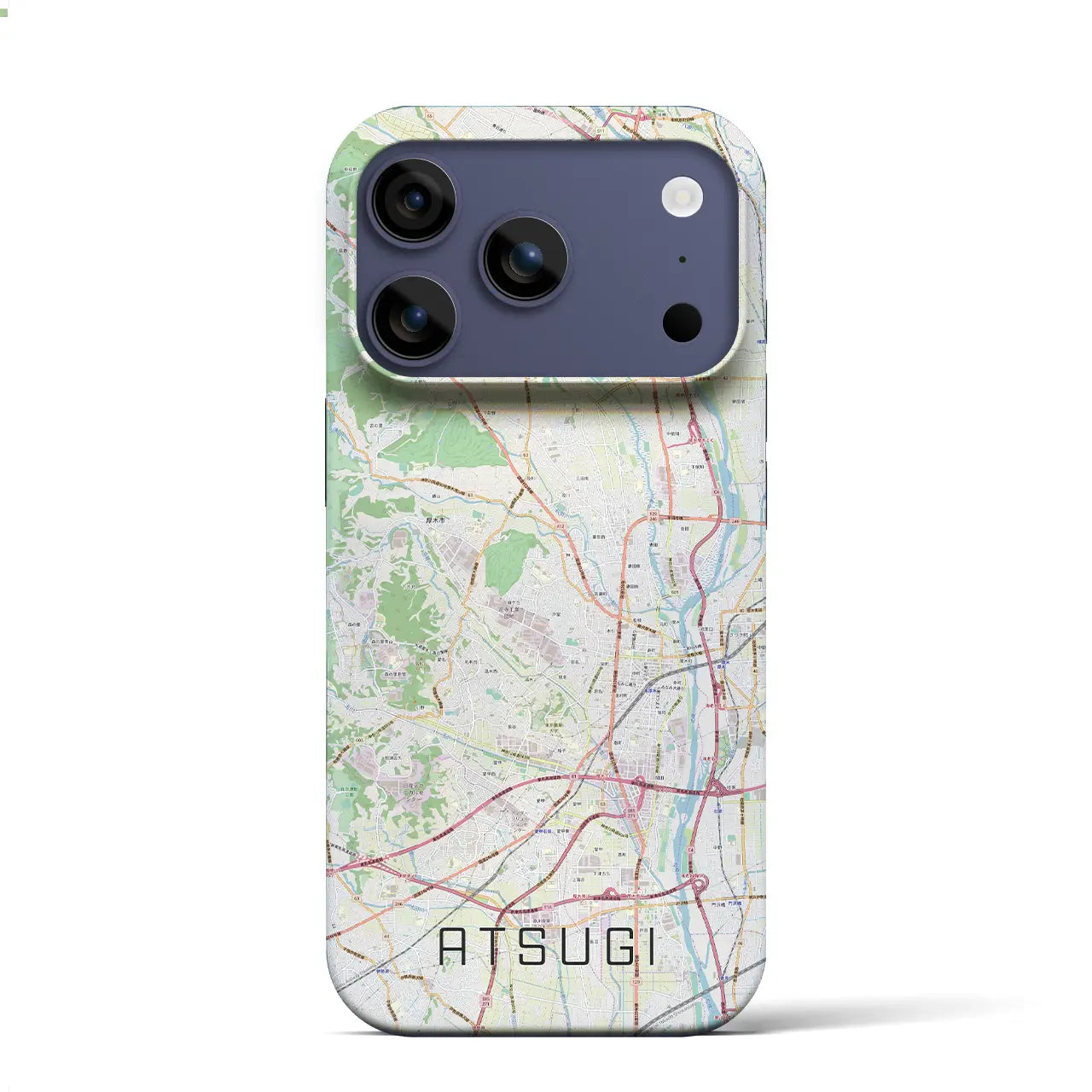 【厚木(神奈川県)】地図柄iPhoneケース(バックカバータイプ)