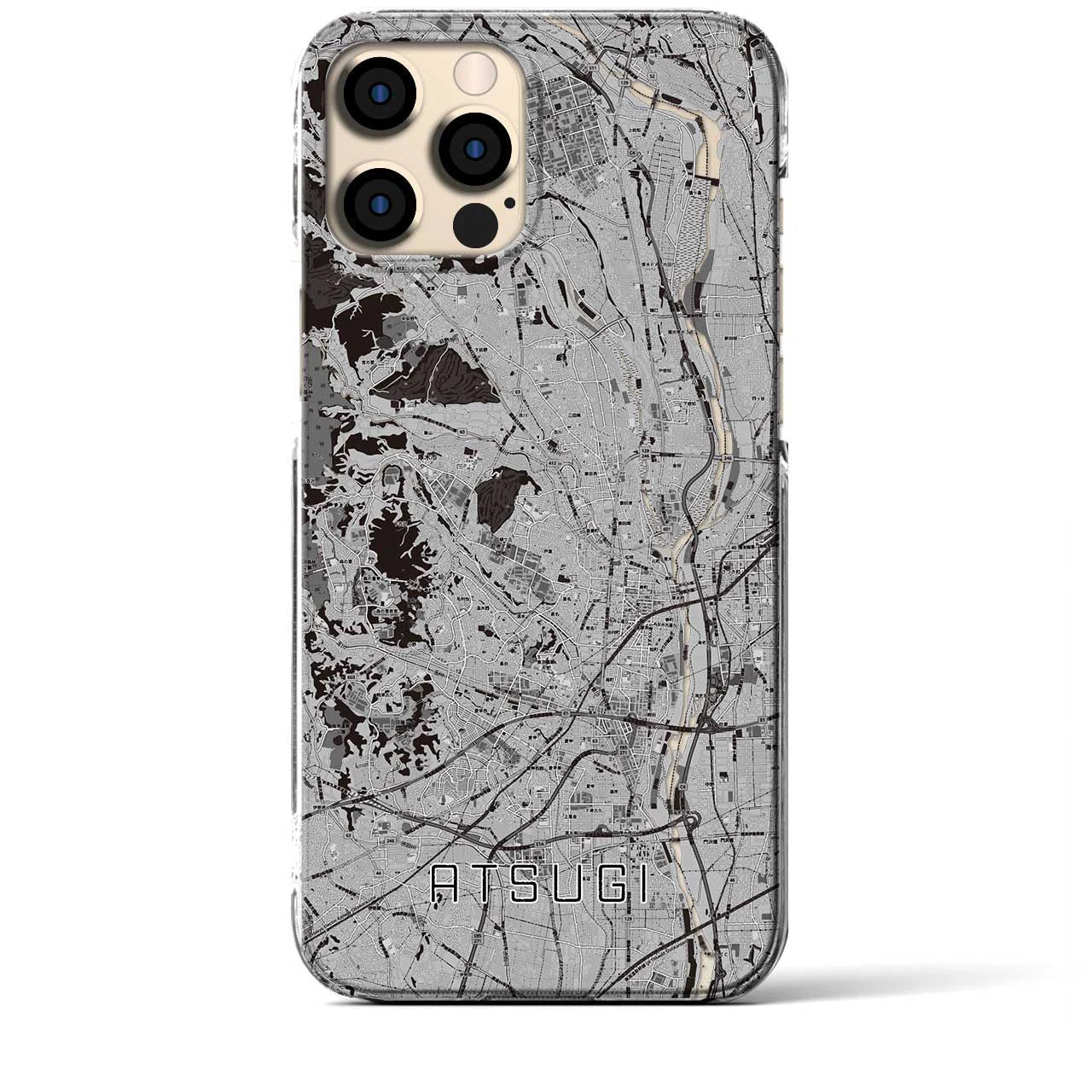 【厚木(神奈川県)】地図柄iPhoneケース(クリアタイプ)