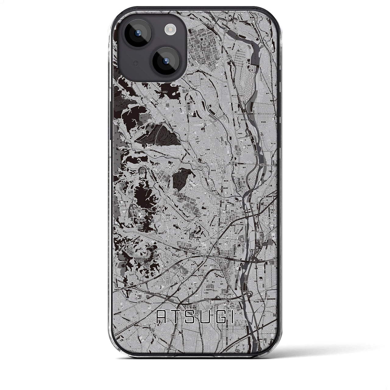 【厚木(神奈川県)】地図柄iPhoneケース(クリアタイプ)