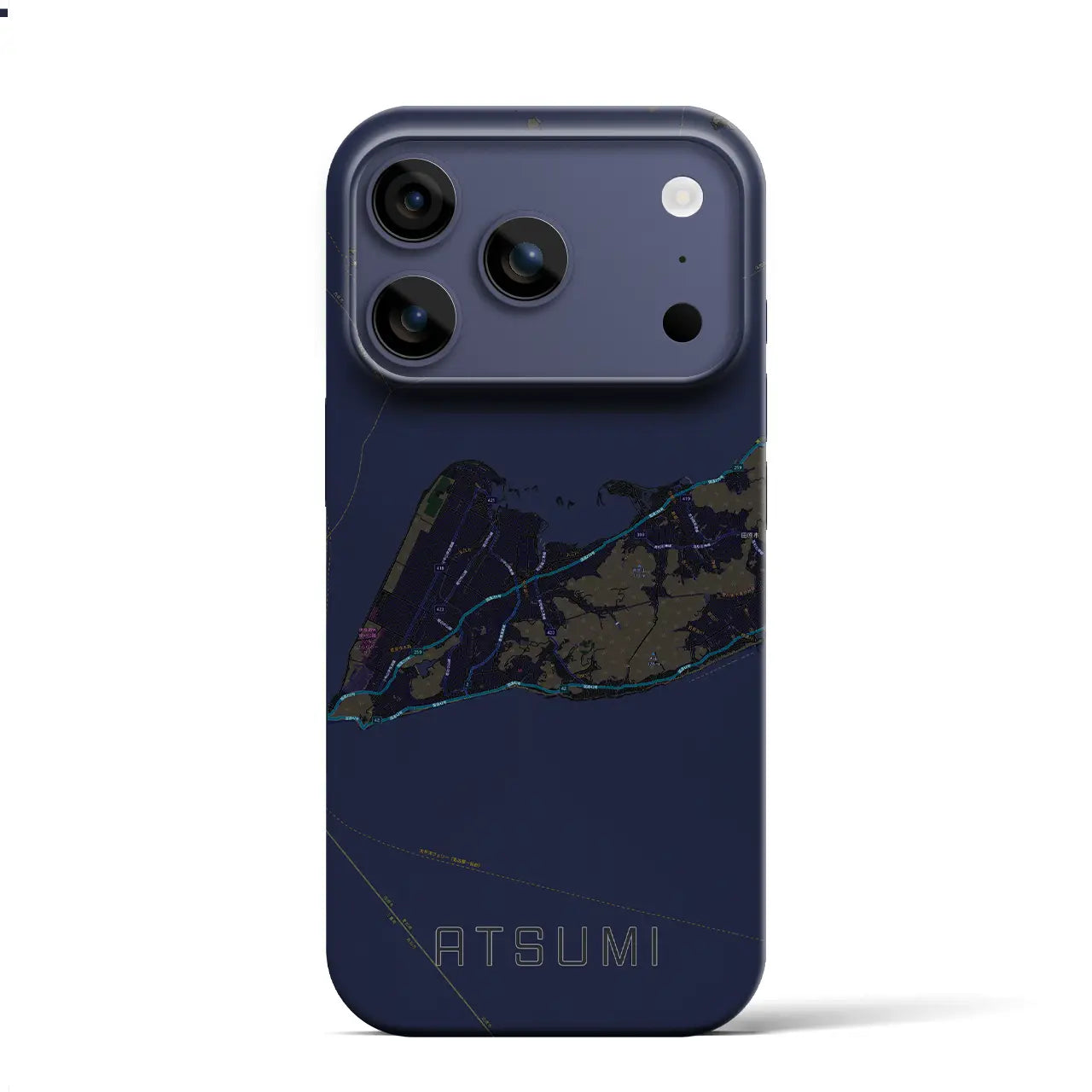 【渥美(愛知県)】地図柄iPhoneケース(バックカバータイプ)