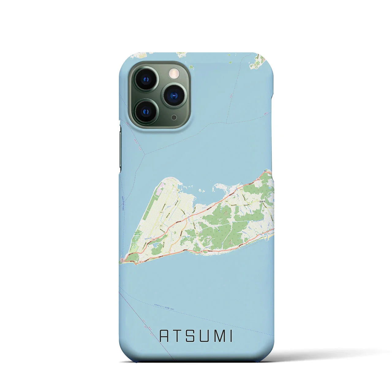 【渥美(愛知県)】地図柄iPhoneケース(バックカバータイプ)