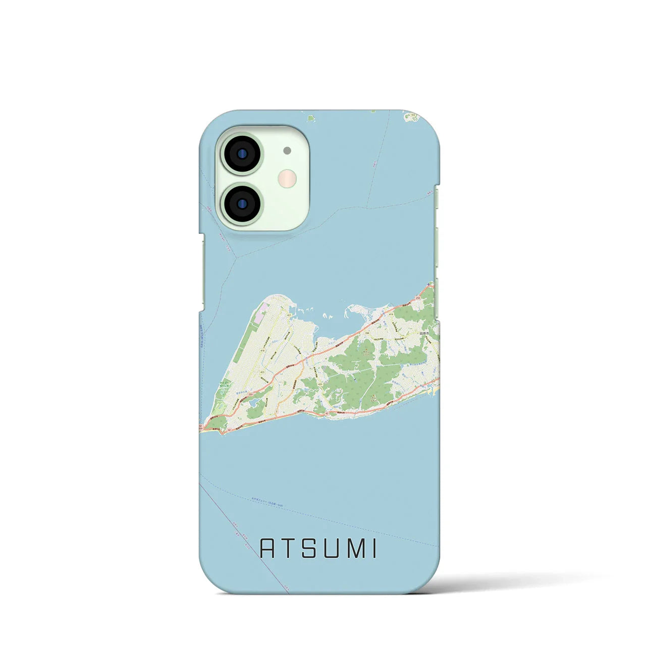 【渥美(愛知県)】地図柄iPhoneケース(バックカバータイプ)