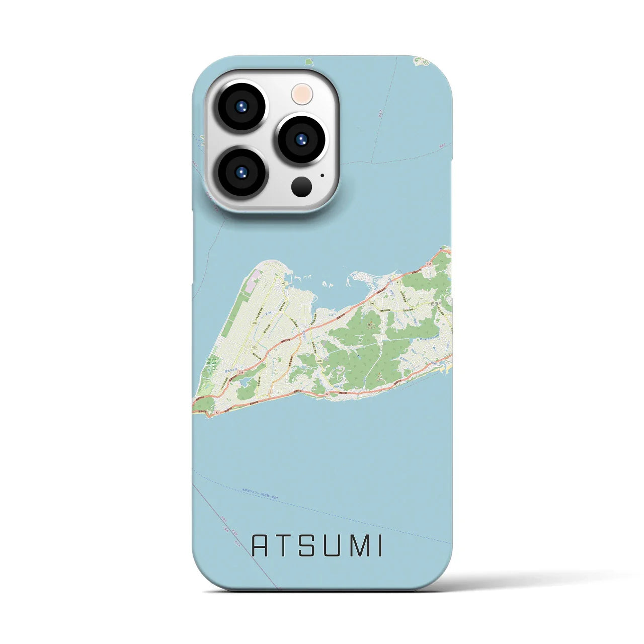 【渥美(愛知県)】地図柄iPhoneケース(バックカバータイプ)