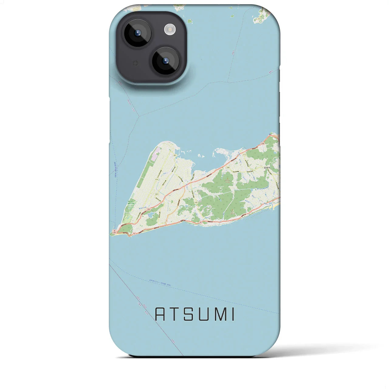 【渥美(愛知県)】地図柄iPhoneケース(バックカバータイプ)