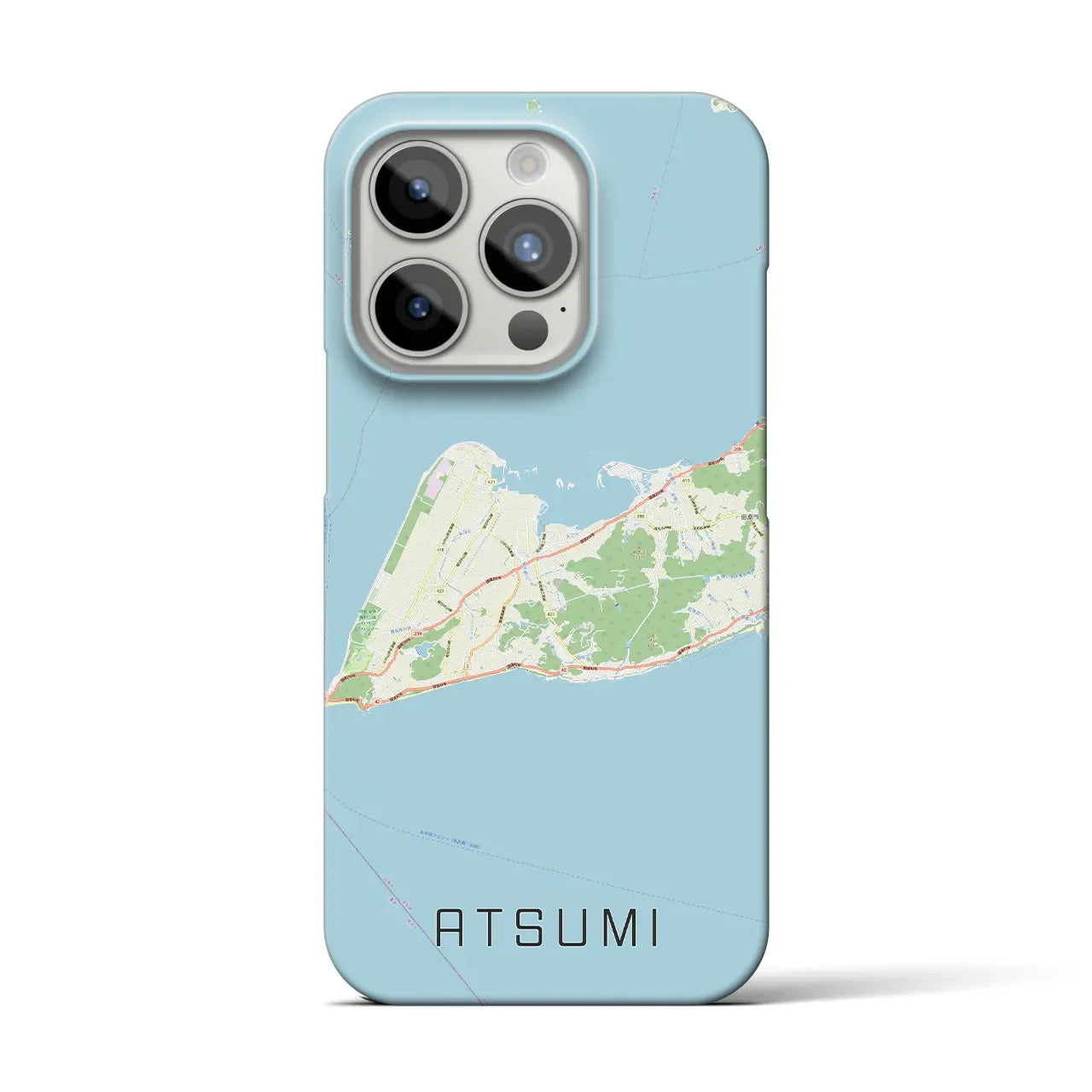 【渥美(愛知県)】地図柄iPhoneケース(バックカバータイプ)