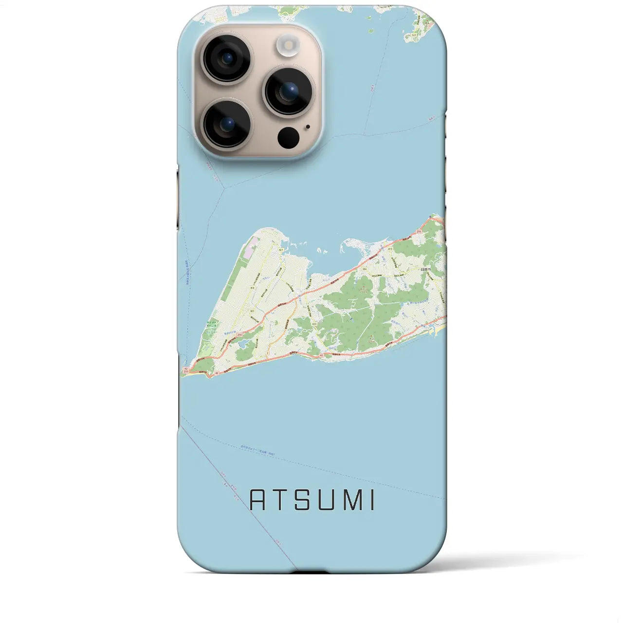 【渥美(愛知県)】地図柄iPhoneケース(バックカバータイプ)